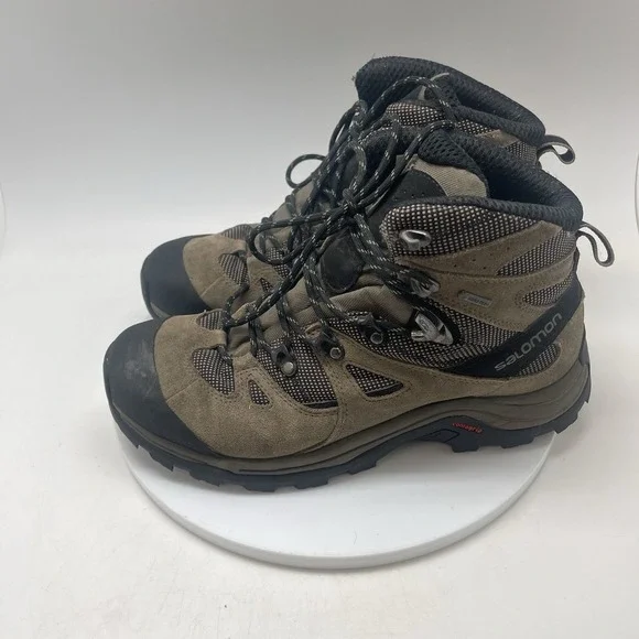 Salomon Boots Mens 8.5 Discovery GTX 119600 Brown Lace Up Hiking Athletic Shoes - Picture 3 of 9